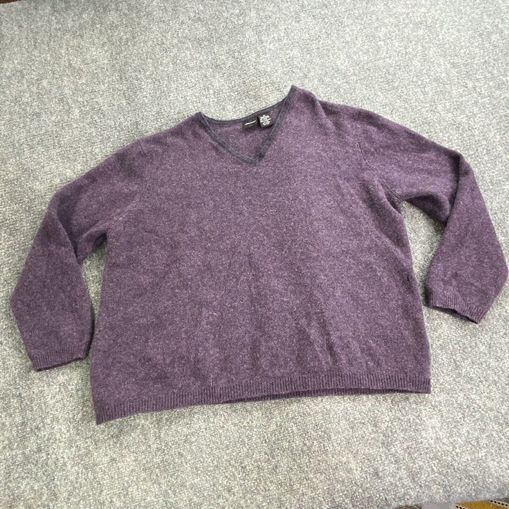 VTG‎ Y2K Xhilaration Sweater Womens 22W 24W Purple Lambswool Grunge Cozy Artsy